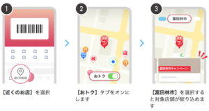 富田林市ペイペイキャンペーンの対象店舗の検索方法
