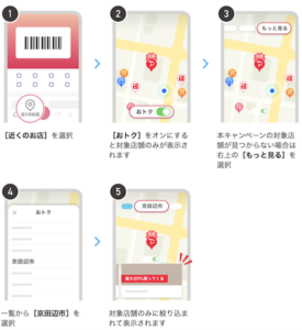 京田辺市ペイペイキャンペーンの対象店舗の検索方法