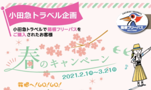箱根フリーパス現金キャッシュバックキャンペーン2月1日〜|小田急トラベル