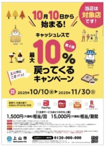 上山市とPayPayのキャンペーンポスター