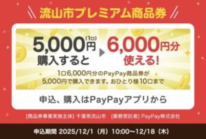 流山市PayPay商品券概要