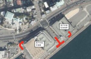 唐戸市場駐車場位置