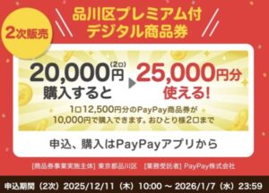 品川区プレミアム付デジタル商品券概要